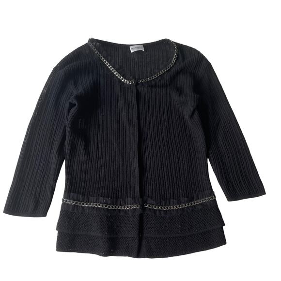 Philosophy di Alberta Ferretti Virgin Wool Cardigan Sweater Chain Trim 4 EUC - Picture 13 of 14
